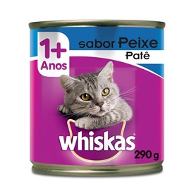 Patê Whiskas para Gatos Adultos Sabor Peixe Lata 290g