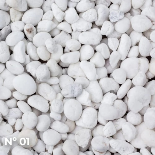 Pedra Branca Dolomita para Jardins 40kg Tamanho 01 - Pedrargil
