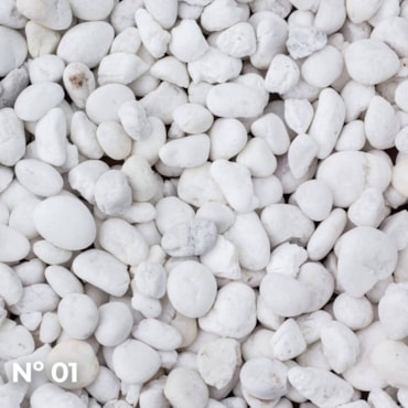Pedra Branca Dolomita para Jardins 9,5kg Tamanho 1 - Pedrargil