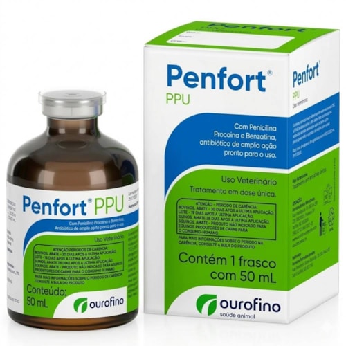 Penfort PPU Antibiótico Injetável Ouro Fino 50ml