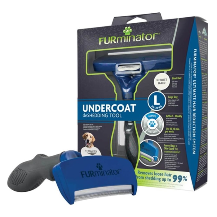 Pente Furminator para Cães Pelos Grandes e Curtos 