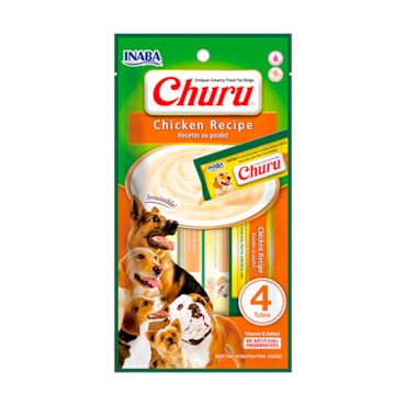Pestisco Churu Dog Inaba para Cachorro Sabor Frango 4 Sachês