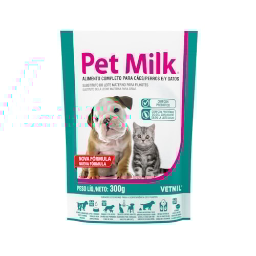 Pet Milk® Substituto do Leite Materno – Para Filhotes de Cães e Gatos 300g