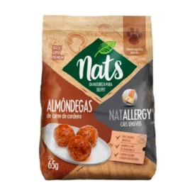 Petisco Almôndegas Sabor Cordeiro Natallergy para Cães 65g