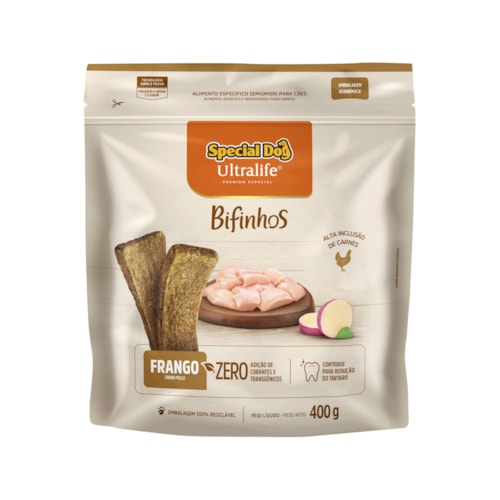Petisco Bifinho para Cachorro Special Dog Ultralife Frango 400 g
