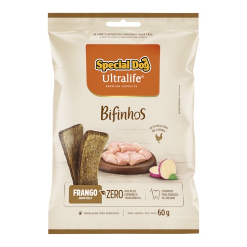 Petisco Bifinho para Cachorro Special Dog Ultralife Frango 60 g