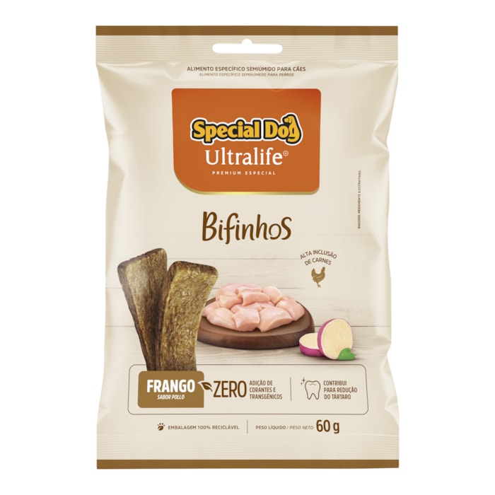Petisco Bifinho para Cachorro Special Dog Ultralife Frango 60 g
