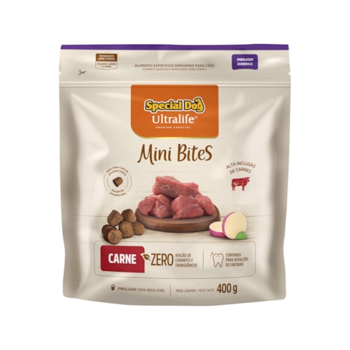 Petisco Bifinho para Cachorro Special Dog Ultralife Mini Bites Carne 400 g
