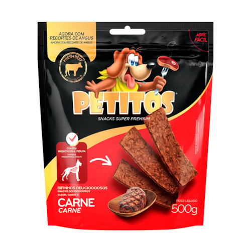 Petisco Bifinho Petitos para Cães de Sabor Carne 