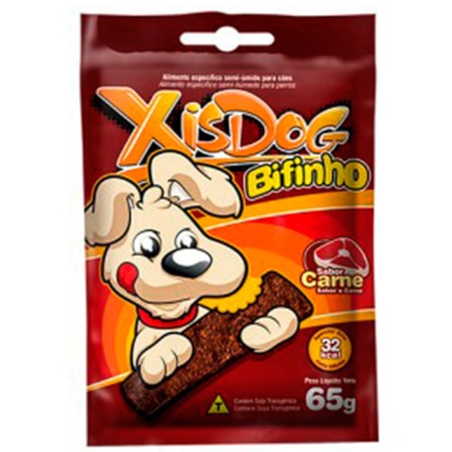 Petisco Bifinho Xisdog para Cães de Sabor Carne 65g