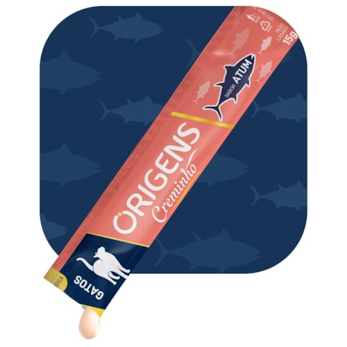 Petisco Cremoso para Gatos Origens Creminho Atum 4 Unidades