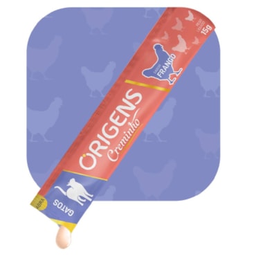 Petisco Cremoso para Gatos Origens Creminho Frango 4 Unidades