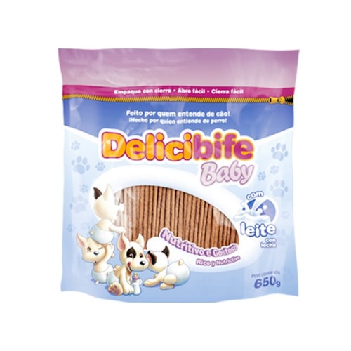 Petisco Delicibife Baby Leite para Cães Filhotes 650g