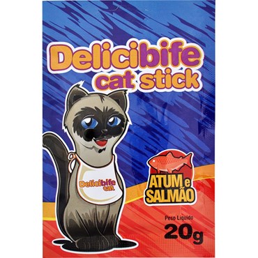Petisco Delicibife Cat para Gatos Sabor Atum e Salmão 20 g