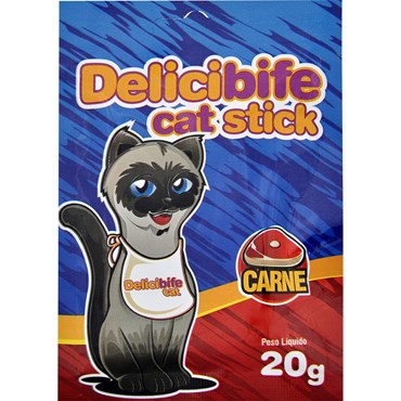 Petisco Delicibife Cat para Gatos Sabor Carne 20 g