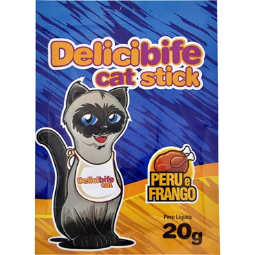 Petisco Delicibife Cat para Gatos Sabor Peru e Frango 20 g