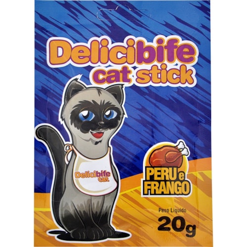 Petisco Delicibife Cat para Gatos Sabor Peru e Frango 20g