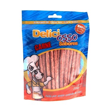 Petisco Deliciosso Palito Fino para Cães Sabor Carne 200 g