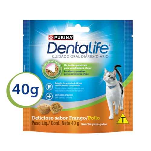 Petisco DentaLife Purina para Gatos Sabor Frango 40g  