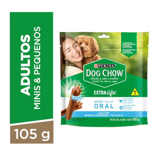 Petisco Dog Chow Extra Life Saúde Oral para Cães Adultos Raças Mini e Pequenas - imagem adicional