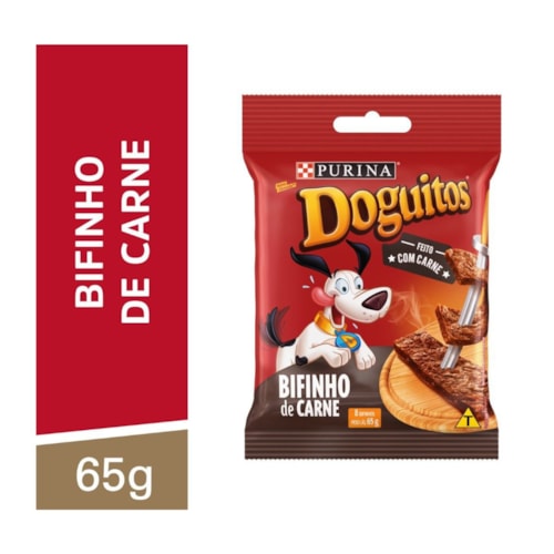 Petisco Doguitos Purina para Cães Sabor Bifinho de Carne 65g - imagem adicional