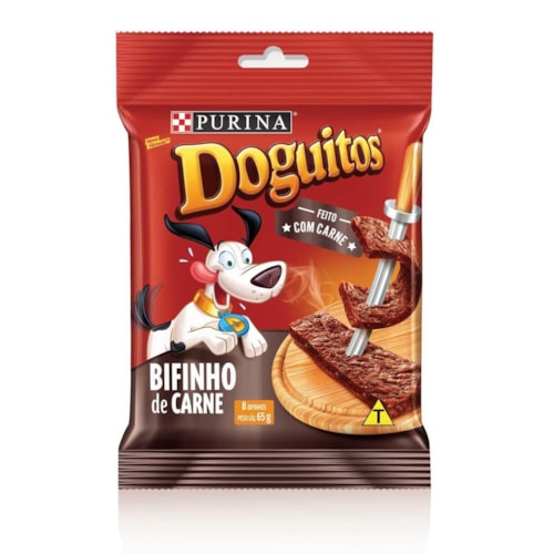 Petisco Doguitos Purina para Cães Sabor Bifinho de Carne 65g