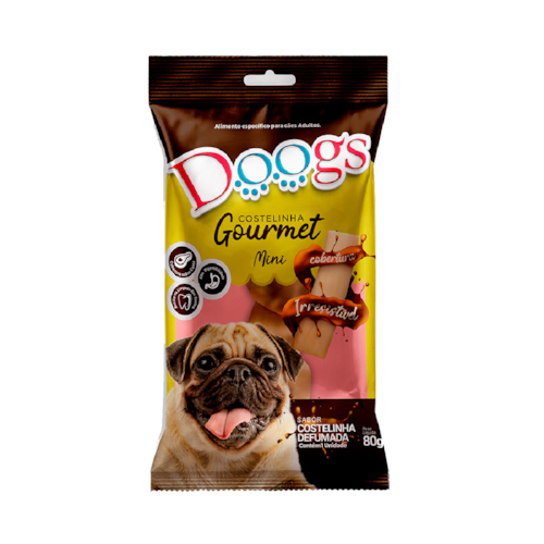 Petisco Doogs Mini Costelinha Defumada Gourmet 80g