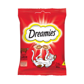Petisco Dreamies para Gatos Adultos Sabor Carne 40g