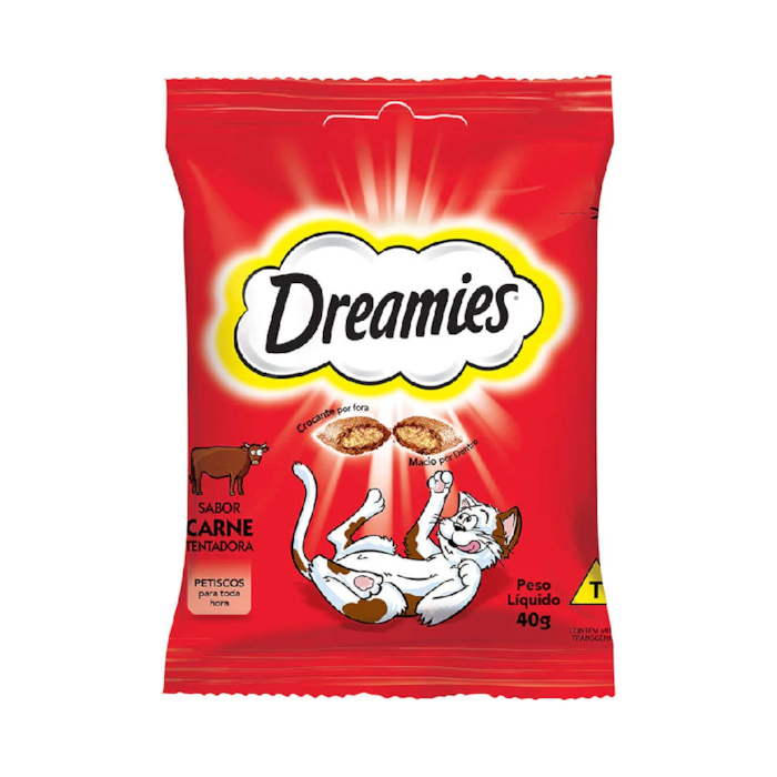 Petisco Dreamies para Gatos Adultos Sabor Carne 40g