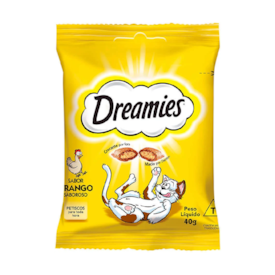 Petisco Dreamies para Gatos Adultos Sabor Frango  40g