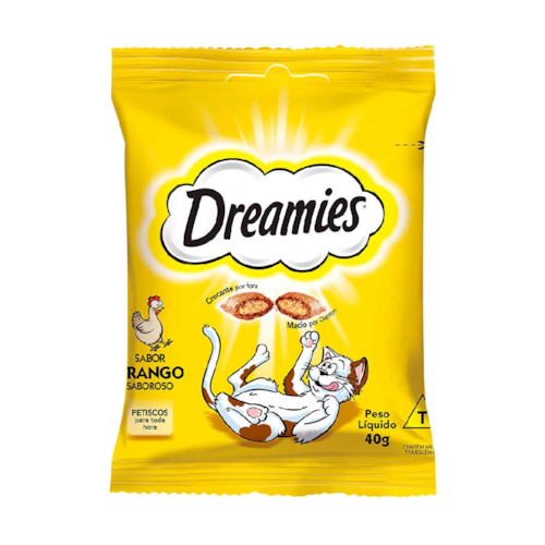 Petisco Dreamies para Gatos Adultos Sabor Frango  40g