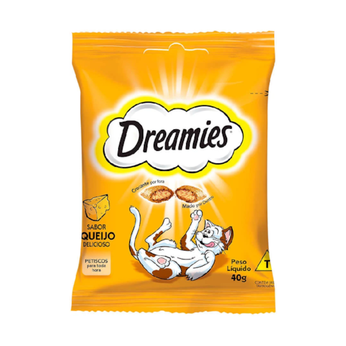 Petisco Dreamies para Gatos Adultos Sabor Queijo 40g
