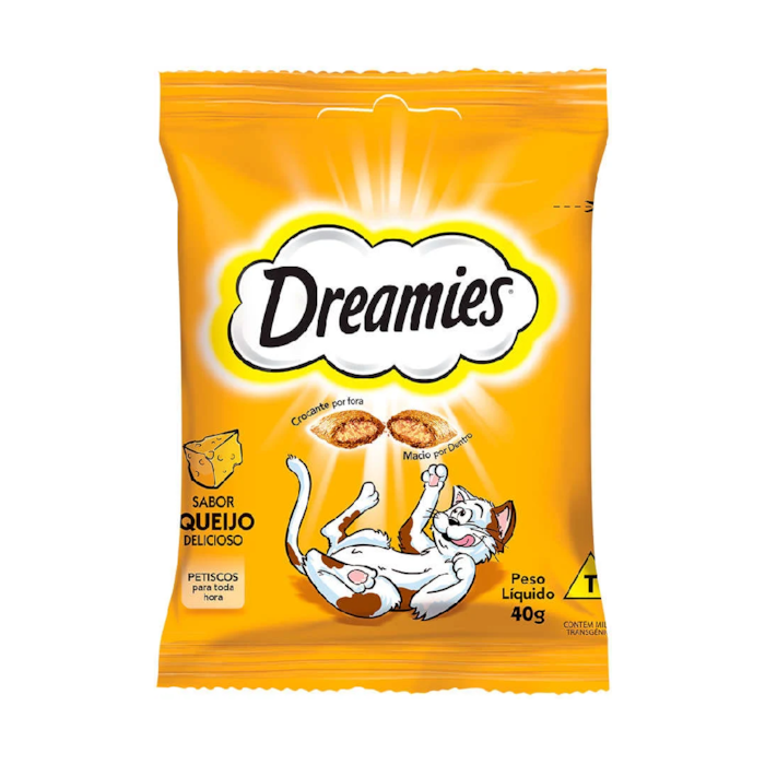 Petisco Dreamies para Gatos Adultos Sabor Queijo 40g