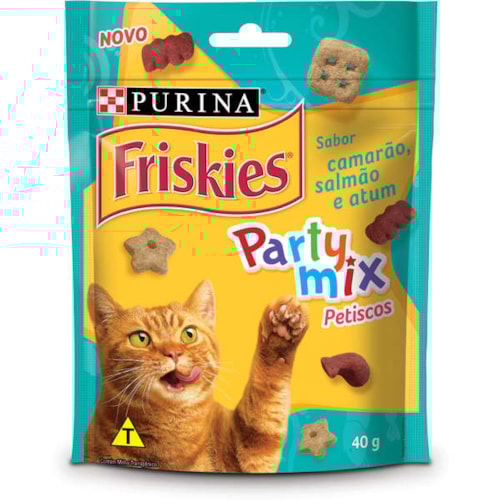 Petisco Friskies para Gatos Sabor Camarão, Salmão e Atum 40g