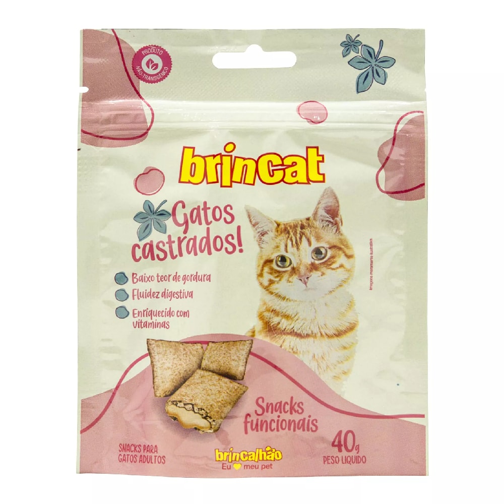 Petisco Funcional para Gatos Castrados Brincalhão Pet 40g