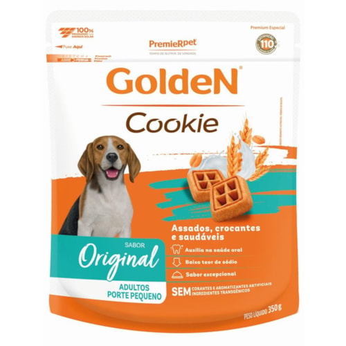Petisco Golden Cookie Cães Adultos Porte Pequeno Mini Bits Sabor Original 350g - imagem adicional