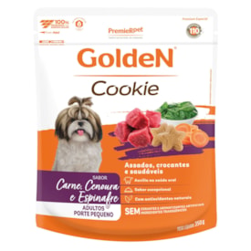 Petisco Golden Cookie Cães Adultos Porte Pequeno Sabor Carne e Vegetais 350g