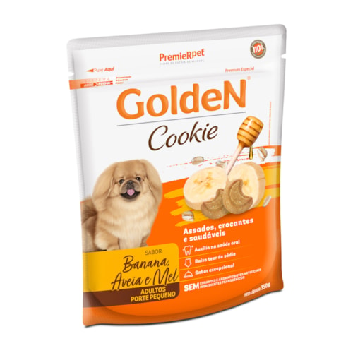 Petisco Golden Cookie Cães Adultos Sabor Banana, Aveia & Mel 350g - imagem adicional