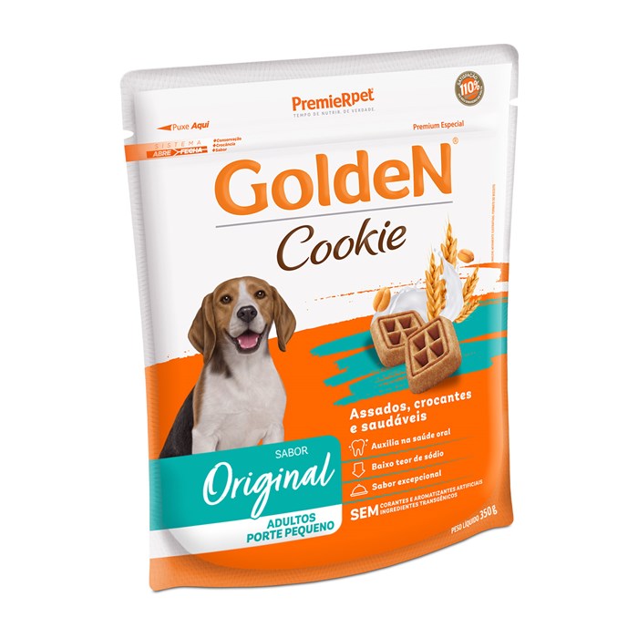 Petisco Golden Cookie para Cães Adultos de Porte Pequeno Sabor Original 350g