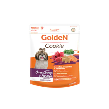 Petisco Golden Cookie para Cães Adultos Raças Pequenas Carne e Vegetais 350g