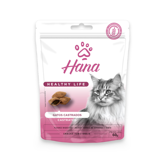 Petisco Hana Nuggets para Gatos Castrados 60g