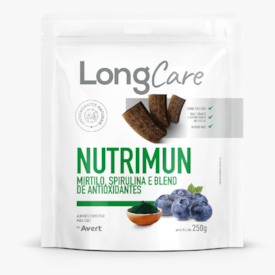 Petisco Longcare para Cães Nutrimun Sabor Mirtilo, Spirulina e Blend de Antioxidantes 250g - Avert