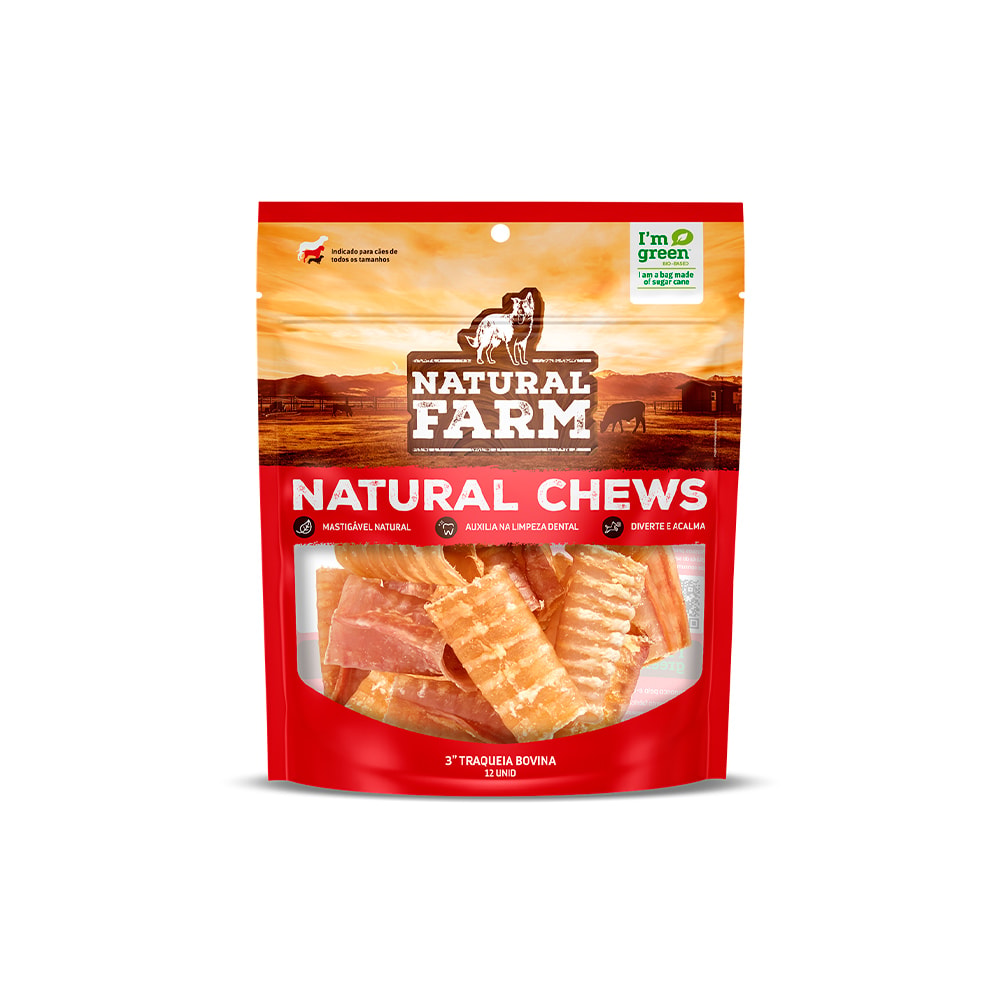 Petisco Natural para Cachorro Traqueia Bovina 3