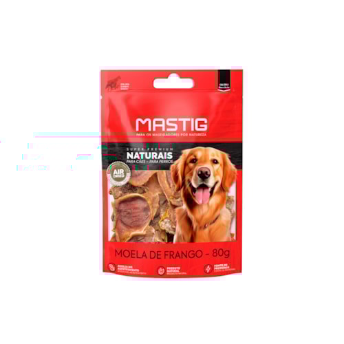 Petisco Natural para Cães Mastig Moela de Frango 80g