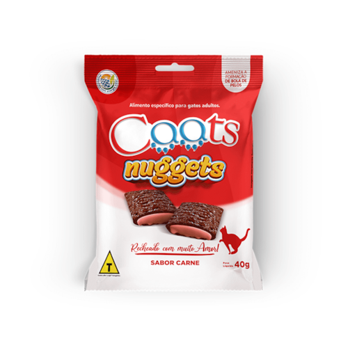 Petisco Nuggets Caats Sabor Carne para Gatos 40 g