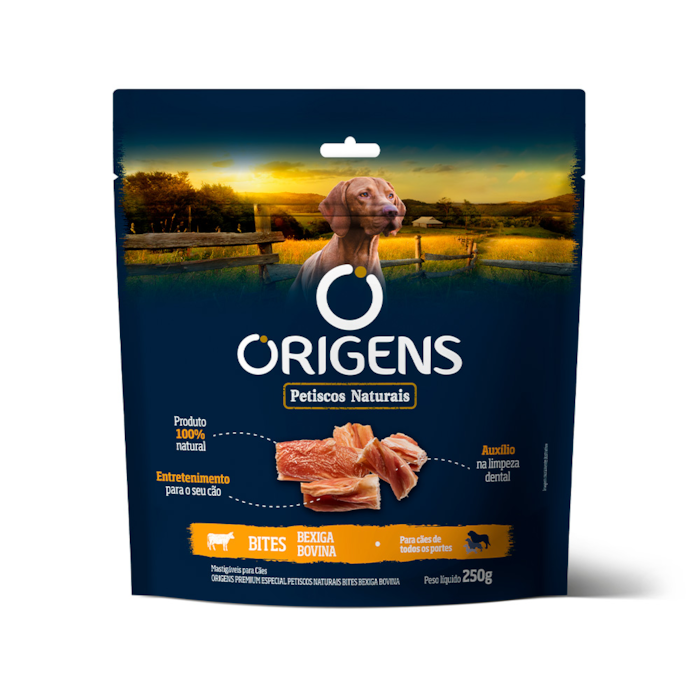 Petisco Origens Bite Bexiga Bovina para Cães 250g