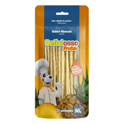 Petisco Ossinho Deliciosso para Cães Sabor Abacaxi 90g