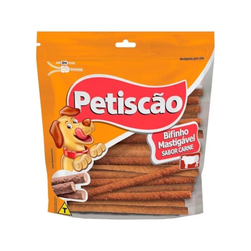 Petisco Ossinho Fino Petiscão para Cães Sabor Carne 