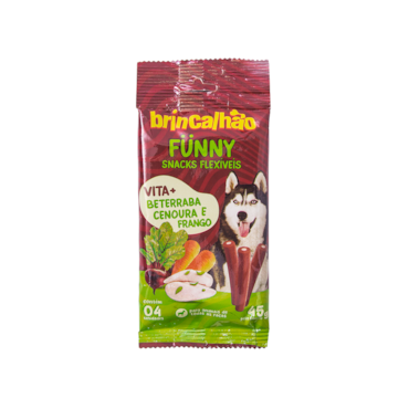 Petisco para Cachorro Brincalhão Pet Funny Beterraba Cenoura e Frango 45 g