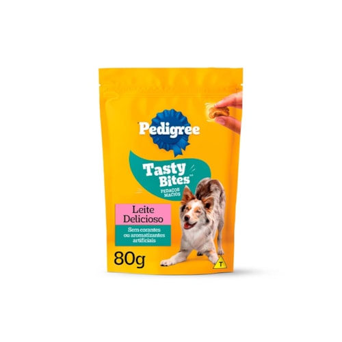 Petisco Pedigree Snack Tasty Bites Sabor Leite 80 g